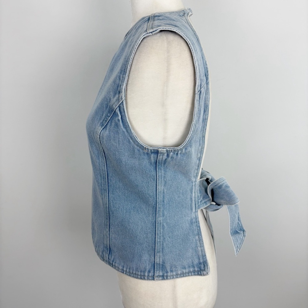 LIONESS Countryside Top in Classic Denim Size L - Picture 5 of 14